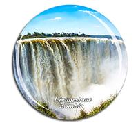 Weekino Cataratas Victoria Livingstone Zambia Imán de Nevera 3D de Cristal de Turismo de la Ciudad de Viaje Recuerdo de la Colección de Regalo Fuerte Etiqueta Engomada del refrigerador