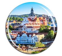 Weekino Ciudad Vieja Vilnius Lituania Imán de Nevera 3D de Cristal de Turismo de la Ciudad de Viaje Recuerdo de la Colección de Regalo Fuerte Etiqueta Engomada del refrigerador