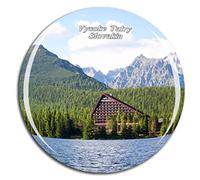 Weekino Eslovaquia Vysoke Tatry Lake Imán de Nevera 3D de Cristal de la Ciudad de Viaje Recuerdo Colección de Regalo Fuerte Etiqueta Engomada refrigerador