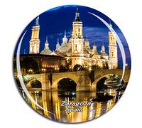 Weekino España Zaragoza Imán de Nevera 3D de Cristal de Turismo de la Ciudad de Viaje Recuerdo de la Colección de Regalo Fuerte Etiqueta Engomada del refrigerador