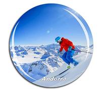 Weekino Esquiar grandvalira Andorra Imán de Nevera 3D de Cristal de Turismo de la Ciudad de Viaje Recuerdo de la Colección de Regalo Fuerte Etiqueta Engomada del refrigerador