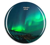 Weekino Estados Unidos América Aurora Boreal Alaska Imán de Nevera 3D de Cristal de la Ciudad de Viaje Recuerdo Colección de Regalo Fuerte Etiqueta Engomada refrigerador