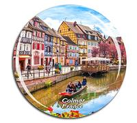 Weekino Francia Casco Antiguo de la pequeña Venecia Colmar Imán de Nevera 3D de Cristal de Turismo de la Ciudad de Viaje Recuerdo de la Colección de Regalo Fuerte Etiqueta Engomada del refrigerador