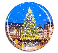 Weekino Francia Place Kleber Estrasburgo Imán de Nevera 3D de Cristal de Turismo de la Ciudad de Viaje Recuerdo de la Colección de Regalo Fuerte Etiqueta Engomada del refrigerador