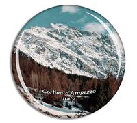 Weekino Italia Cortina d'Ampezzo Ski Imán de Nevera 3D de Cristal de la Ciudad de Viaje Recuerdo Colección de Regalo Fuerte Etiqueta Engomada refrigerador