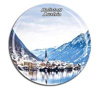 Weekino Lago Hallstatt Austria Imán de Nevera Cristal 3D Cristal Recorrido Turístico Viaje de la Ciudad Recuerdo Regalo Fuerte Etiqueta Engomada del refrigerador