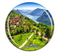 Weekino Lago Lugano Suiza Imán de Nevera Cristal 3D Cristal Viaje de la Ciudad Recuerdo de Viaje de Viaje Regalo Fuerte Etiqueta Engomada del refrigerador