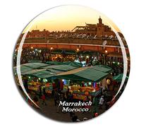 Weekino Marruecos Zoco de Marrakech Imán de Nevera 3D de Cristal de la Ciudad de Viaje Recuerdo Colección de Regalo Fuerte Etiqueta Engomada refrigerador