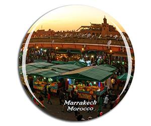 Weekino Marruecos Zoco de Marrakech Imán de Nevera 3D de Cristal de la Ciudad de Viaje Recuerdo Colección de Regalo Fuerte Etiqueta Engomada refrigerador