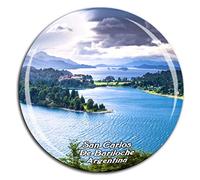 Weekino Parque Nacional Nahuel Huapi San Carlos De Bariloche Argentina Imán de Nevera Cristal 3D Ciudad Turística Viaje Colección de Recuerdos Regalo Fuerte Etiqueta Engomada para Refrigerador