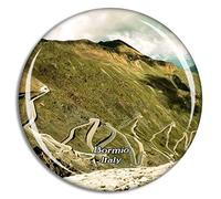 Weekino Pase de Italia Bormio Stelvio Imán de Nevera 3D de Cristal de la Ciudad de Viaje Recuerdo Colección de Regalo Fuerte Etiqueta Engomada refrigerador