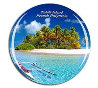 Weekino Polinesia Francesa Isla Tahití Imán de Nevera 3D de Cristal de la Ciudad de Viaje Recuerdo Colección de Regalo Fuerte Etiqueta Engomada refrigerador