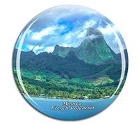Weekino Polinesia Francesa Moorea Imán de Nevera 3D de Cristal de la Ciudad de Viaje Recuerdo Colección de Regalo Fuerte Etiqueta Engomada refrigerador