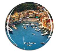 Weekino Portofino Liguria Italia Imán de Nevera 3D de Cristal de la Ciudad de Viaje Recuerdo Colección de Regalo Fuerte Etiqueta Engomada refrigerador