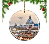 Weekino Roma, Italia Decoración de Navidad Árbol de Navidad Adorno Colgante Ciudad Viaje Colección de Recuerdos Porcelana 2.85 Pulgadas