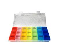 Weekly 7 Days Medicine Box Holder Organizer Weekly 7 Day 21 Slots Pill Storage Box for Medications Supplements Vitamins