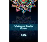 Weekly and Monthly Planner 2026: Professional Organizer | 1 Week on 2 Pages with Hours | 12 Months | Calendar at the Beginning of Each Month | A5 Format.