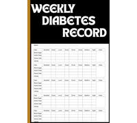 Weekly Diabetes Record Book: Blood Sugar & Insulin Log | Daily Glucose Tracker | Monitor Levels for Breakfast, Lunch, Dinner & Bedtime | Monitoring Carbs, Activity