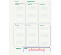 Weekly Focus Planner: Organizza la Tua Settimana con Priorità e Spazio per Ogni Attività: Il Tuo Strumento Settimanale per Massimizzare Produttività, Gestire Obiettivi e Tenere Tutto Sotto Controllo