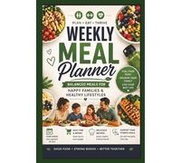 Weekly Meal Planner Notebook: Healthy Family & Fitness Food Planning Notebook with Grocery Lists for Weight Loss, Keto & Meal Prep | 6 x 9, 100 pages, Bleed, B&W (white), Paperback