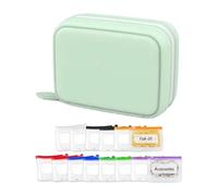 Weekly Medication Organizer Pouches - Two Tone Seven Day AM PM Sorting Slots, Resist Water Splashes Moisture, Streamline Daily Tracking, Secure Smooth Reusable Zipper Tracks, Compact Travel Po