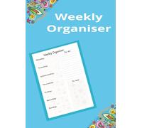 Weekly Organiser: Undated, weekly planner notebook, with sections for 'Days of the week', 'To do' and people 'To See', A4 size.