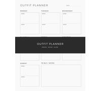 Weekly Outfit Planner: Wardrobe Organizer for Planning Work and Sport Outfits, Coordinating Daily Looks and Preparing Clothes for the Week