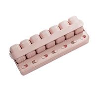 Weekly Pill Box Organizer, Portable Daily Pills Case, Adorable Pill Organizers, Compact Supplement Container for Fish Oil, Kids Adults Travel Work School, 8.07x3.98x1.61 inches