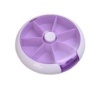 Weekly Pill Case,Round Pill Box Dispenser | Removable Design Storage Supplies for Pills, Candy, Vitamin, and Other Items