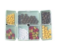 Weekly Pill Case, Viaje Pastillero Plegable Magnético Pastillero Organizador Con 7 Compartimentos, Organizador Semanal de Pastillero para Vitaminas, Pastillero Organizador