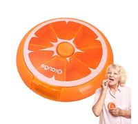 Weekly Pill Dispenser - Portable Round Pill Storage Box, Weekly Pill Case