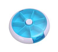 Weekly Pill Dispenser | Round Pill Box Dispenser - Removable Design Storage Supplies for Pills, Candy, Vitamin, and Other Items