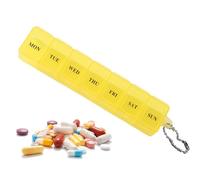 Weekly Pill Organizer - 7 Pills Box for Daily Medication | Sturdy Storage