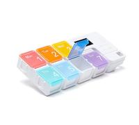 Weekly Pill Organizer, Battery Operated Reminder, 7 Day Smart Pill Storage Case, Organizador portátil de Medicación con diseño de alarma y etiqueta, Home School Outdoor Accessory, Travel Camping Road