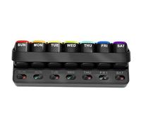 Weekly Pill Organizer, Daily Case, 20.5x10.1x4.1cm/8.07x3.98x1.61 inches Compact Box Dispenser, Portable Travel Storage 7-Day Compartments for, Supplements, Work, School, Purse, Indoor Use