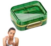 Weekly Pill Organizer, Double-Layer Medicine Case, 7-Compartment Pill Dispenser, Lidded Medicine Planner, Travel Pill Organizer, Compact Pill Storage, Weekly Medication Organizer