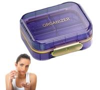 Weekly Pill Organizer, Double-Layer Medicine Case, 7-Compartment Pill Dispenser, Lidded Medicine Planner, Travel Pill Organizer, Compact Pill Storage, Weekly Medication Organizer