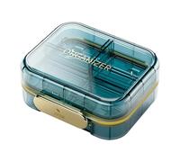 Weekly Pill Organizer, Double-Layer Medicine Case, 7-Compartment Pill Dispenser, Lidded Medicine Planner, Travel Pill Organizer, Compact Pill Storage, Weekly Medication Organizer