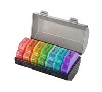 Weekly Pill Organizer, Portable Pill Case, Compact Pill Box Holder, Small Medicine Container, Travel Medicine Organizer, Daily Supplement Storage, Weekly Medication Holder for Supplements Storage