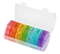 Weekly Pill Organizer, Portable Pill Case, Compact Pill Box Holder, Small Medicine Container, Travel Medicine Organizer, Daily Supplement Storage, Weekly Medication Holder for Supplements Storage