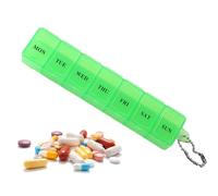 Weekly Pill Organizer - PP, Pill Storage Box Clear Dustproof | Compact Travel Medication Case, Daily Vitamin Organizer For Pocket, Travel, Medicine, Fish Oils, Supplements, Home Use
