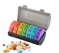 Weekly Pill Organizer, Travel Medicine Box, Portable Pill Case, Compact Pill Box with Compact Design and Supplement Storage Capacity for Storing Pills and Medicines During Travel