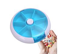Weekly Round Pill Box - Round Weekly Pill Storage Box, Weekly Pill