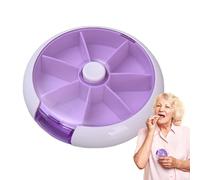 Weekly Round Pill Box - Round Weekly Pill Storage Box, Weekly Pill