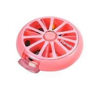 Weekly Round Pill Box - Round Weekly Pill Storage Box, Weekly Pill Organizer, Fruit-Shaped Design Storage Supplies for Vitamin, Candy, Pills, and Other Items