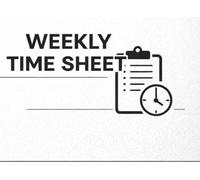 Weekly Time Sheet: A Weekly Work Hours Log For Employees With Regular And Overtime Tracking