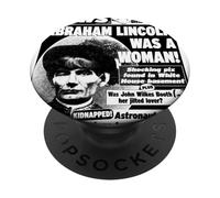 Weekly World News - Lincoln Was a Woman Cover PopSockets PopGrip Adhesivo