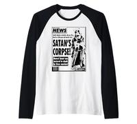 Weekly World News - Satan’s Corpse Cover Camiseta Manga Raglan