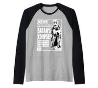 Weekly World News - Satan’s Corpse Cover Camiseta Manga Raglan