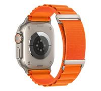 weeksops Alpine Loop Strap with Metal C Clasp for iWatch Ultra & Series6 7 8 9 10 11 with SE, Orange, Acetato, No es una piedra preciosa